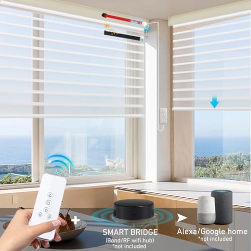 Rollerhouse Rechargeable Wireless Tubular Roller Shade Motor Kit, with Remote Control for Motorized Electric Roller Blind Shades, 1.5 inch Tube - Image 2