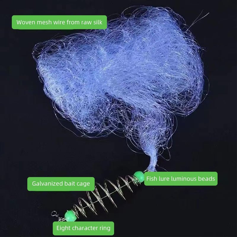 Proberos شبكة صيد الأسماك مع خطاف طعم متوهج في الظلام مع خطافات نايلون حزمة من 4 2PCS - Image 2