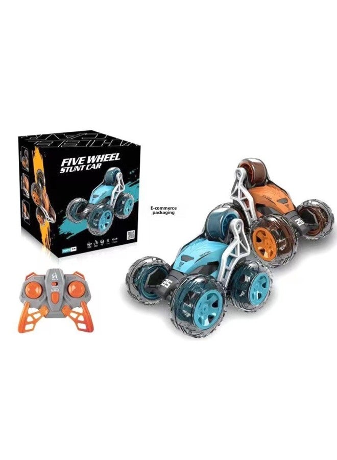 Cross-border  New 2.4g Remote Control Car 360 Rotating Stunt Car 5-wheel Dump Car Children Boy Toy