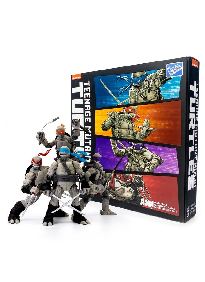 The Loyal Subjects - Teenage Mutant Ninja Turtles Bst Axn Idw Comic Inspired 'Black & White' 5-Inch Action Figure 4-Pack - Image 1