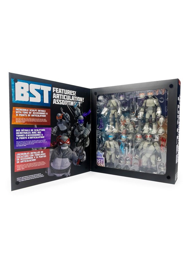 The Loyal Subjects - Teenage Mutant Ninja Turtles Bst Axn Idw Comic Inspired 'Black & White' 5-Inch Action Figure 4-Pack - Image 1