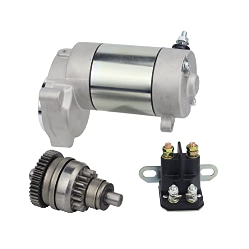 Rmaifc 18331 Starter Bendix & Relay Solenoid for 2005-2006 Polaris ATV Trail Blazer 250 2005 2006 3085393 SMU0034 - Image 1