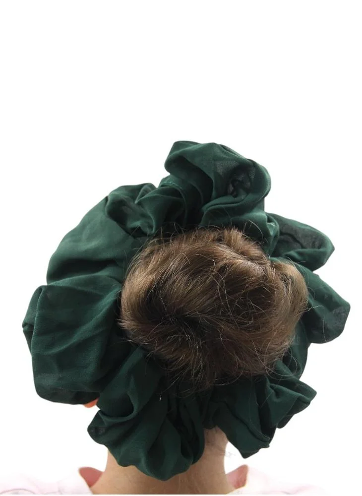 دىدانيالا D'Daniela - Elastic Volumizing Hijab Scrunchie Tie Bun - Forest Green