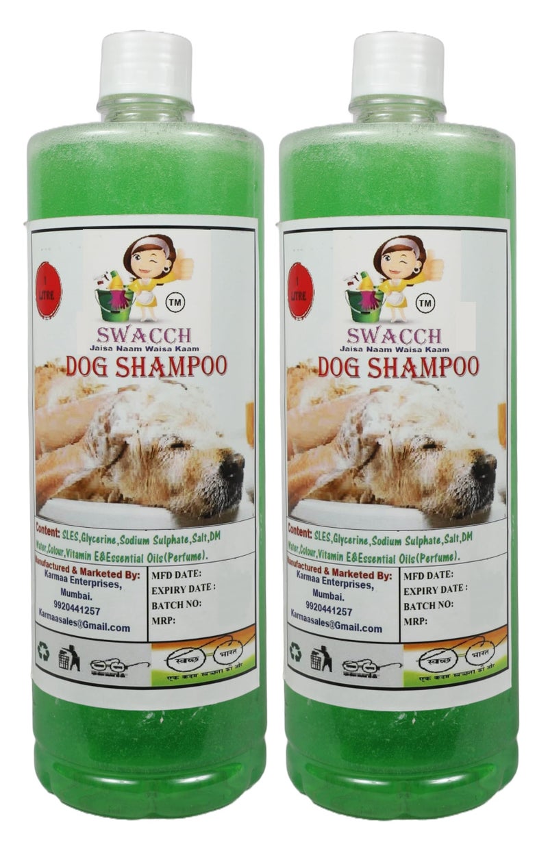 Swacch Pet Shampoo | Puppy Safe Shampoo | PH Balanced | Ditch to Itch for Dog Shampoo 2 Litre (Neem Alovera) + Goofy Ball Chew Toy Combo Pack - Image 2