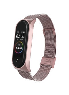 Replacement Strap For Xiaomi Mi Band 4 / 3 Milanese Metal Watch Band, Color:Rose Pink