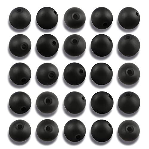 NITOPUPU 100Pcs 8mm Natural Matte Black Onyx Agate Beads Round Loose Gemstone Stone Beads for Jewerly Making with Crystal Stretch Cord