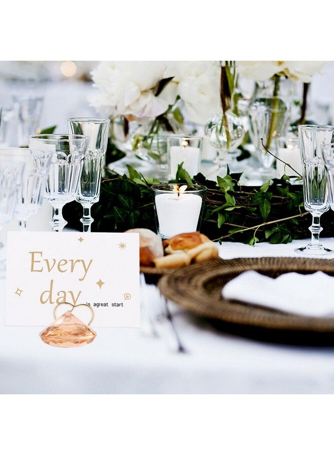 AiFanS AiFanS Place Card Holder Gold,Place Card Holders 12Pcs-Elegant Acrylic Crystal-Like Design for Weddings and Events - Image 3