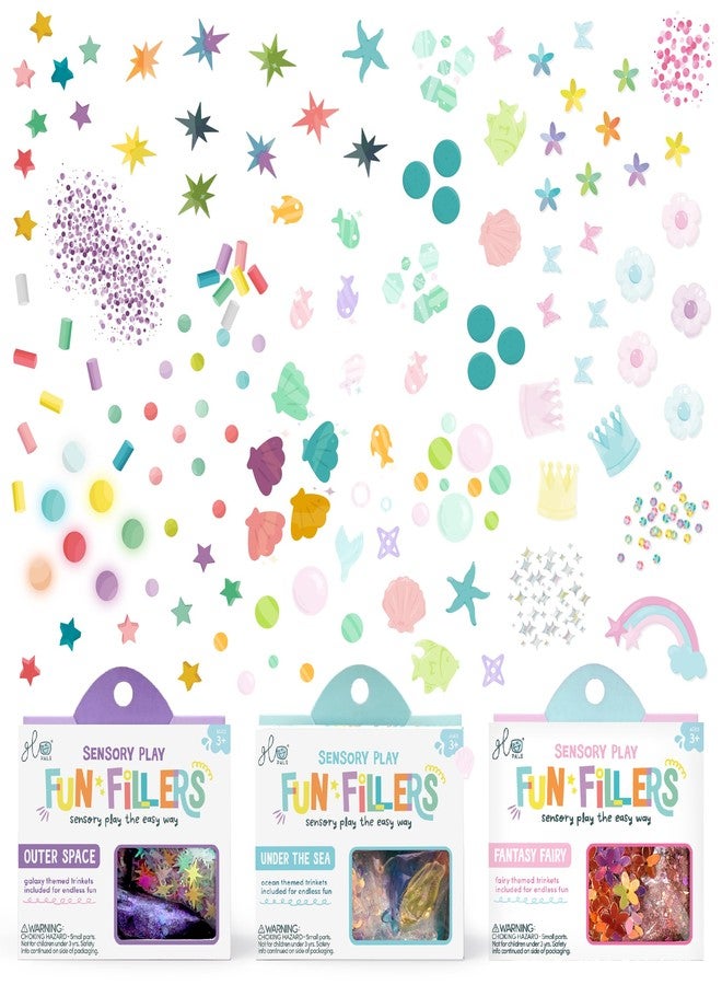 Glo Pals Fun Fillers 3 Pack Sensory Play Accessories - Sensory and Mini Toys for Kids - Bulk Party and Little Toys for Sensory Bins, Gift Bag Stuffers, and Party Favors - Epic Adventure - Image 1