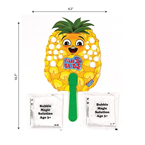 Bubble Magic Fan Bubs Pineapple, Bubble Solution with Hand Fan for The Kids 3 Year and Above, Multicolor, FB50017 - Image 4