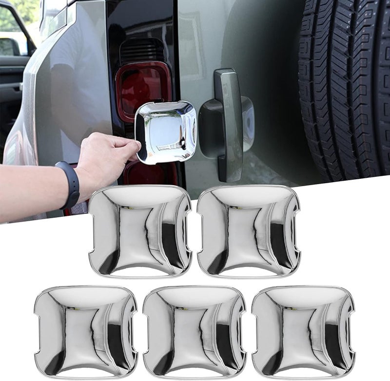 klarako Door Handle Bowl Cover, 5pcs Exterior Door Handle Bowl Cover Trim Decoration Fit for Defender 2020klarako 2021 - Image 3