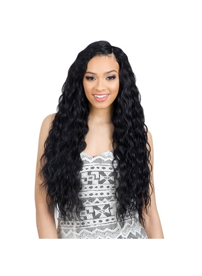 Organique Mastermix - Shakengo Organique Synthetic Weave Hair Extension Breezy Wave 24" (1 Jet Black) - Image 1