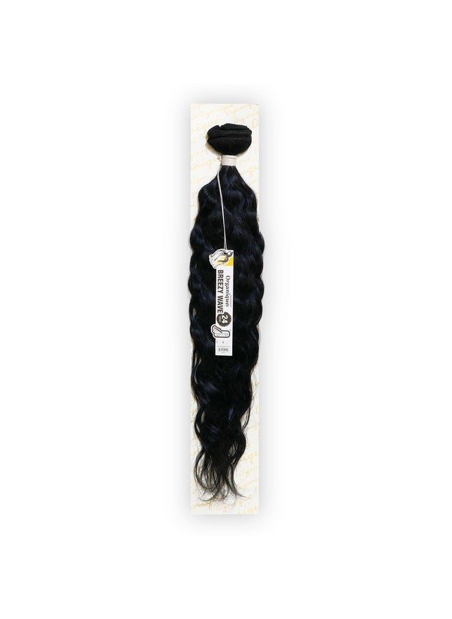 Organique Mastermix - Shakengo Organique Synthetic Weave Hair Extension Breezy Wave 24" (1 Jet Black) - Image 1