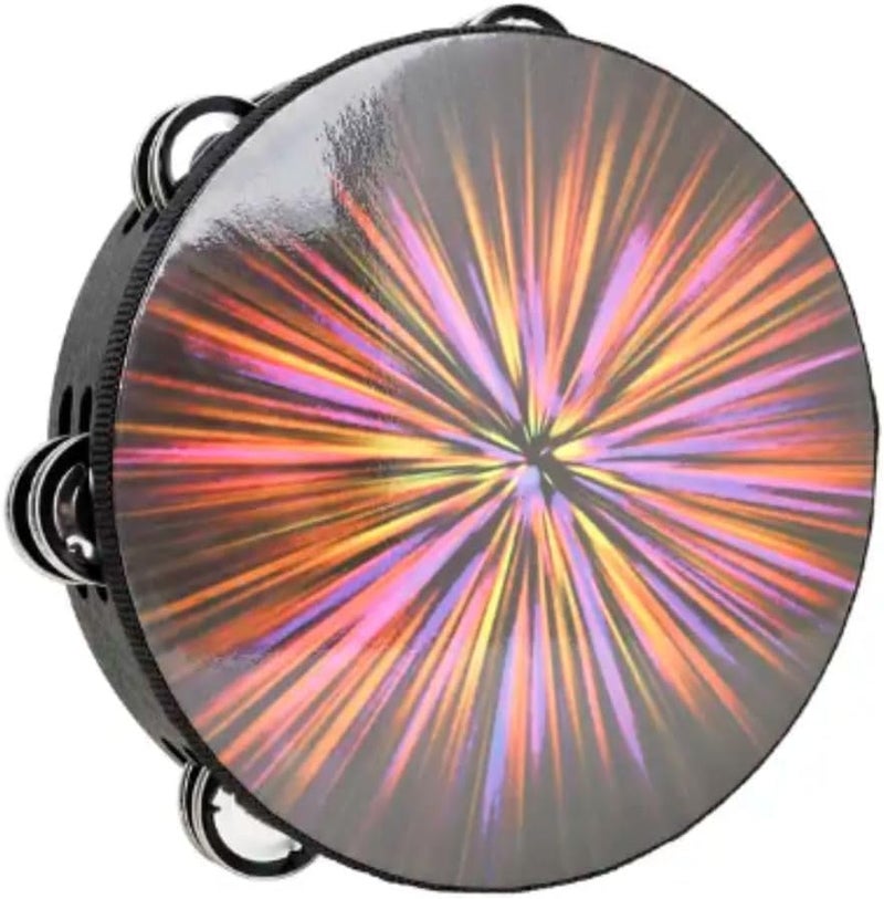 MegArya 8-Inch Row Tambourine – Handheld Drum for Adults & Kids (Pink) - Image 1