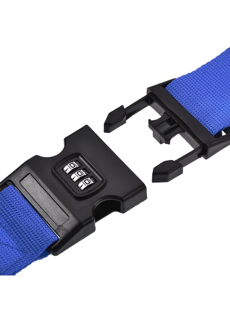 ISHWAZ Luggage Strap with 3-Digit Combination Lock & ID Tag | Adjustable Travel Security Belt for Suitcases, Trolleys, Bags & Checked Luggage - Image 4
