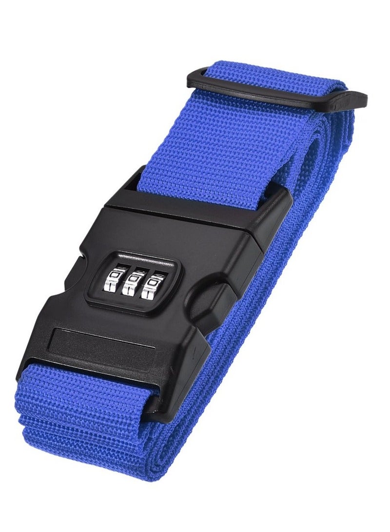 ISHWAZ Luggage Strap with 3-Digit Combination Lock & ID Tag | Adjustable Travel Security Belt for Suitcases, Trolleys, Bags & Checked Luggage - Image 5