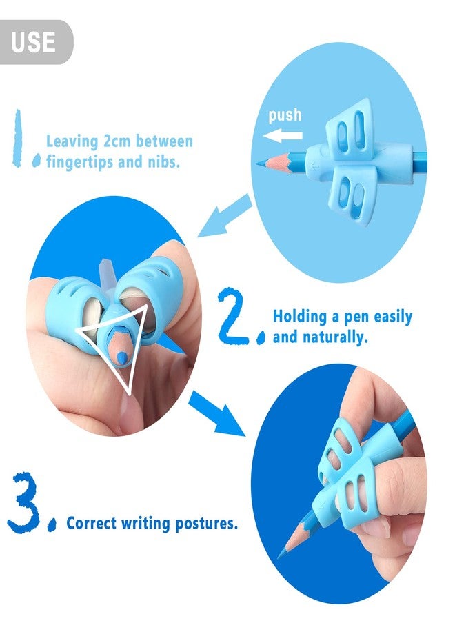 Bribobo 12 Pack Pencil Grips for Kids Handwriting Pencil Grippers, Pencil Writing Aid Grip Posture Correction Tool for Kids Toddler Children Special Needs - Image 3