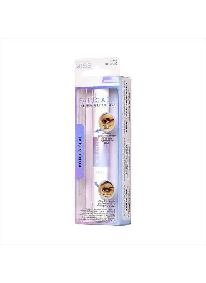 KISS - Falscara DIY Eyelash Extension Bond & Seal Infused with Biotin & Vitamin E – Strong Gentle Comfortable Lash Adhesive for All Day Wear For Use With Falscara Lash Wisps, Remover, and Applicator - Image 1