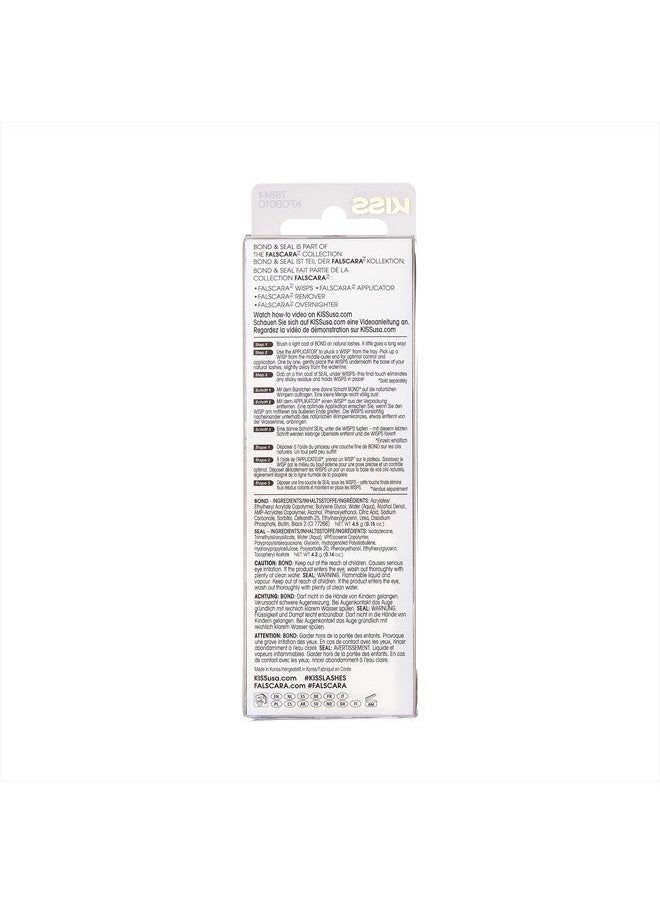 KISS - Falscara DIY Eyelash Extension Bond & Seal Infused with Biotin & Vitamin E – Strong Gentle Comfortable Lash Adhesive for All Day Wear For Use With Falscara Lash Wisps, Remover, and Applicator - Image 1