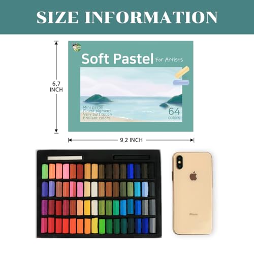 Hashi HA SHI Soft Chalk Pastels, 48 colors with additional 2pcs, Non Toxic Art Supplies, Drawing Media for Artist Stick Pastel for Professional, Kids, Beauty Nail Art, Pan Chalk Pastels - Image 3