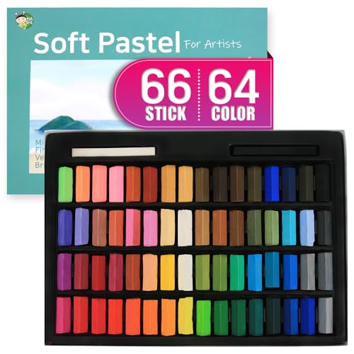 Hashi HA SHI Soft Chalk Pastels, 48 colors with additional 2pcs, Non Toxic Art Supplies, Drawing Media for Artist Stick Pastel for Professional, Kids, Beauty Nail Art, Pan Chalk Pastels - Image 1