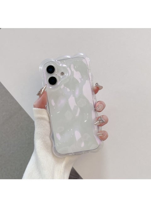 Niche High-grade Electroplated Shell For IPhone16pro Max Mobile Phone Shell Apple 15 14/13 Creative-Color:Qf Bubble Transparent Glitter Pink-Applicable Models:11 (without Packaging)