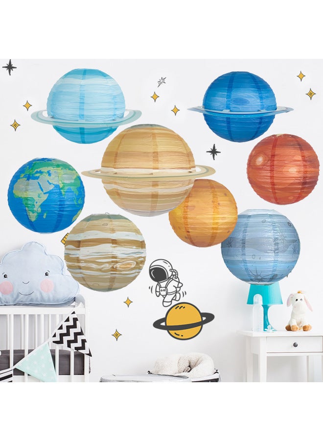 نيك فانوس ورق السماء المرصع بالنجوم - إكسسوارات زينة حفلات أعياد الميلاد لرياض الأطفال - فانوس كروي قابل للطي والتركيب الذاتي - Image 2