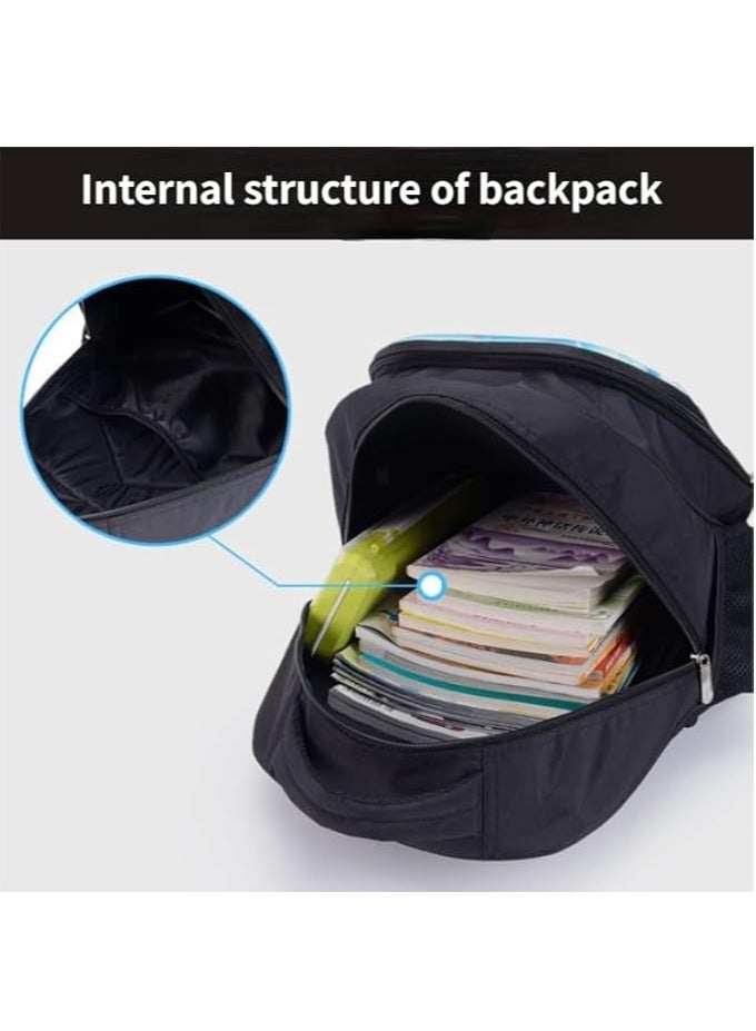 general 3PCS Backpack Set, MESSI Football Backpack, Large Capacity Casual Backpack with Lunch Bag and Pencil Case for Boys and Girls Fans - Image 2