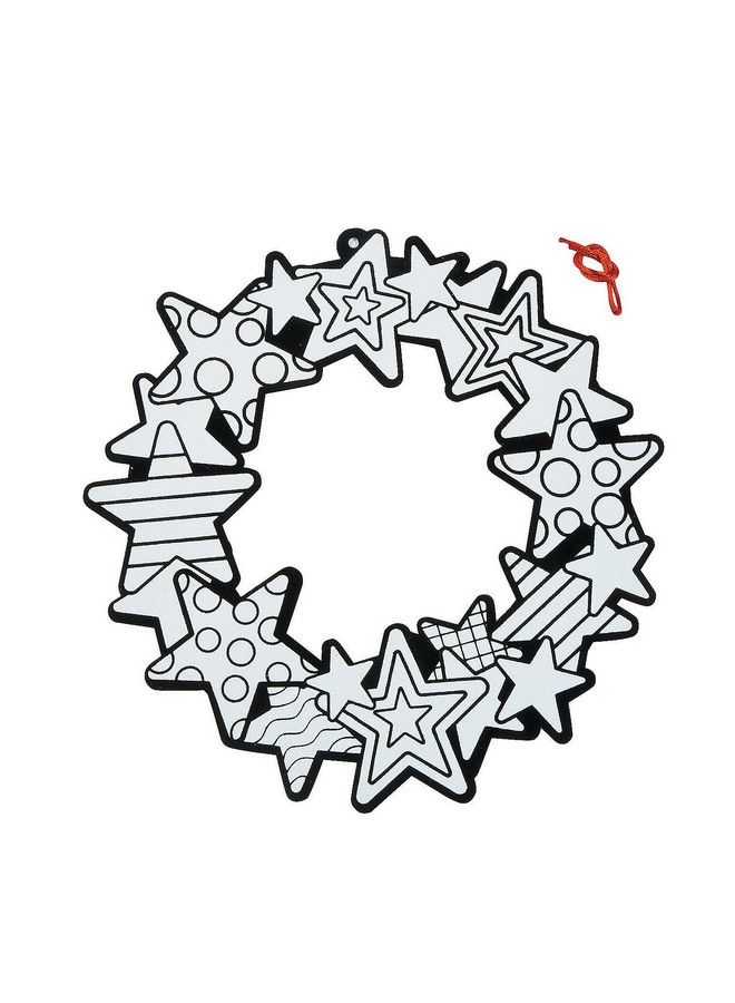 Fun Express Diy Fuzzy Patriotic Wreath For Fourth Of July Makes 12 Usa Crafts For Kids And Fun Home Activities - Image 1