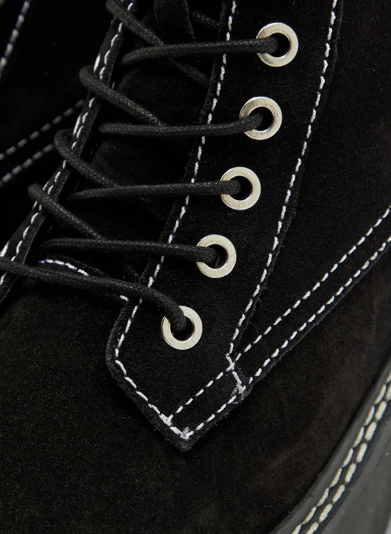 TOPSHOP ARMOUR lace up ankle boot