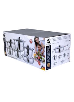 Wilson Wilson 12-Piece Stainless Steel Cookware Set Silver  - Image 4