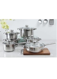 Wilson Wilson 12-Piece Stainless Steel Cookware Set Silver  - Image 2