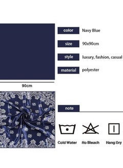Oasisgalore 4 Pcs 90x90cm Satin Square Scarves, Silk Like Neck Scarf for Women Girl  - Image 2