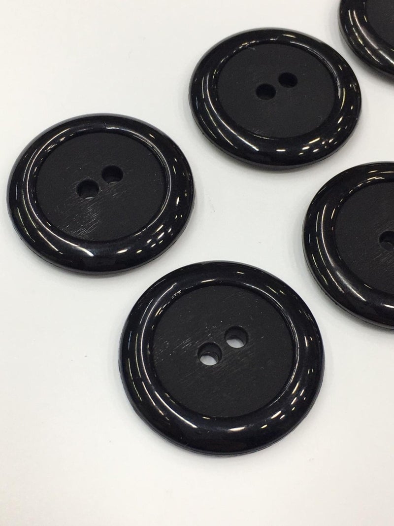Karan Tuhafiye Karan Haberdashery Coat Button Italian Button 6 Piece Set - Black - 3.5 cm - Image 3