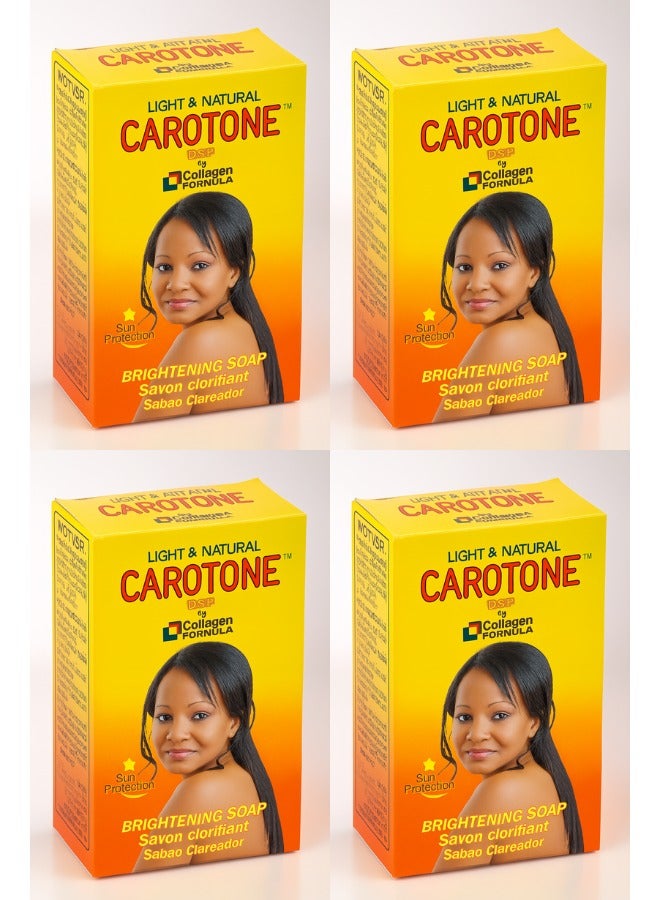 Carotone Brightening Soap Pack of 4 Skin Lightening Soap with Carrot Oil for Face and Body