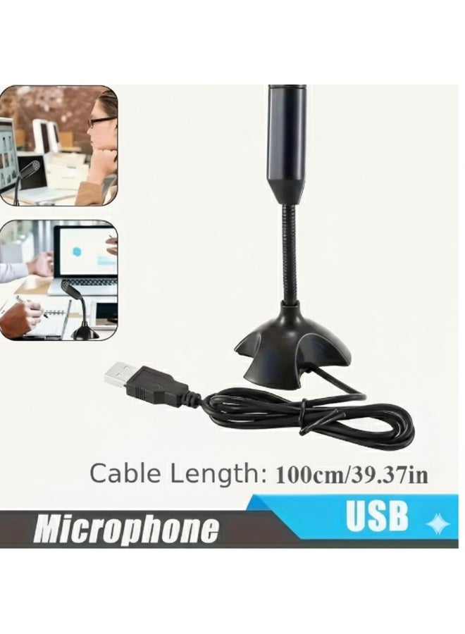 ميكروفون USB—ميكروفون مكثف مثالي لمكالمات الفيديو، تسجيل الصوت، وكفاءة العمل عن بُعد، البث المباشر، البودكاست، الدروس عبر الإنترنت، الألعاب، والهواتف الذكية/الأجهزة اللوحية - Image 4