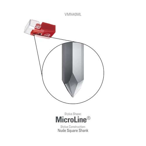 Audio-Technica VMN40ML MicroLine Nude Replacement Turntable Stylus Red - Image 2
