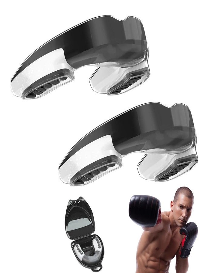 برو بيروس واقي فم بروبيروس® للملاكمة، قطعتان، للبالغين والمراهقين، واقي أسنان مصبوب بتصميم مريح، حماية للأسنان العلوية من الصدمات، ملائم ومريح، سهل التنظيف مع علبة، مثالي لفنون القتال المختلطة والتدريب. - Image 1