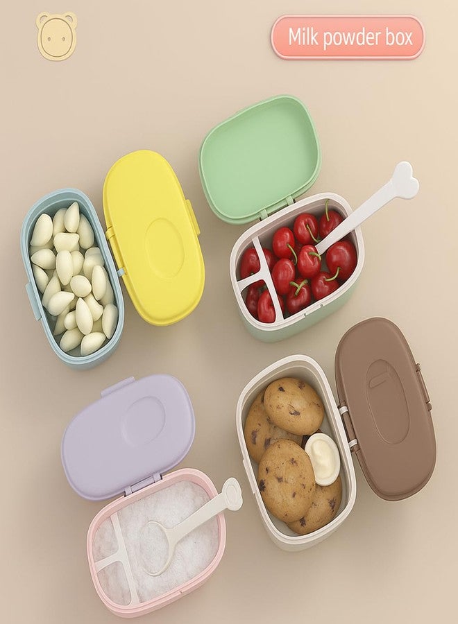 GUCHIGU Silicone Baby Milk Powder Dispenser Box with Scoop, BPA-Free Double Layer Formula Container, Food Grade Snack Storage for Kids & Travel (550gm, PB2253 Pink) - Image 5