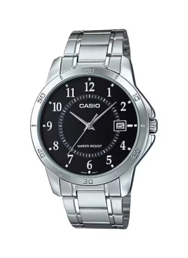 CASIO Men's Analog Display Watch With Silver Stainless Steel Strap - MTP-V004D-1B