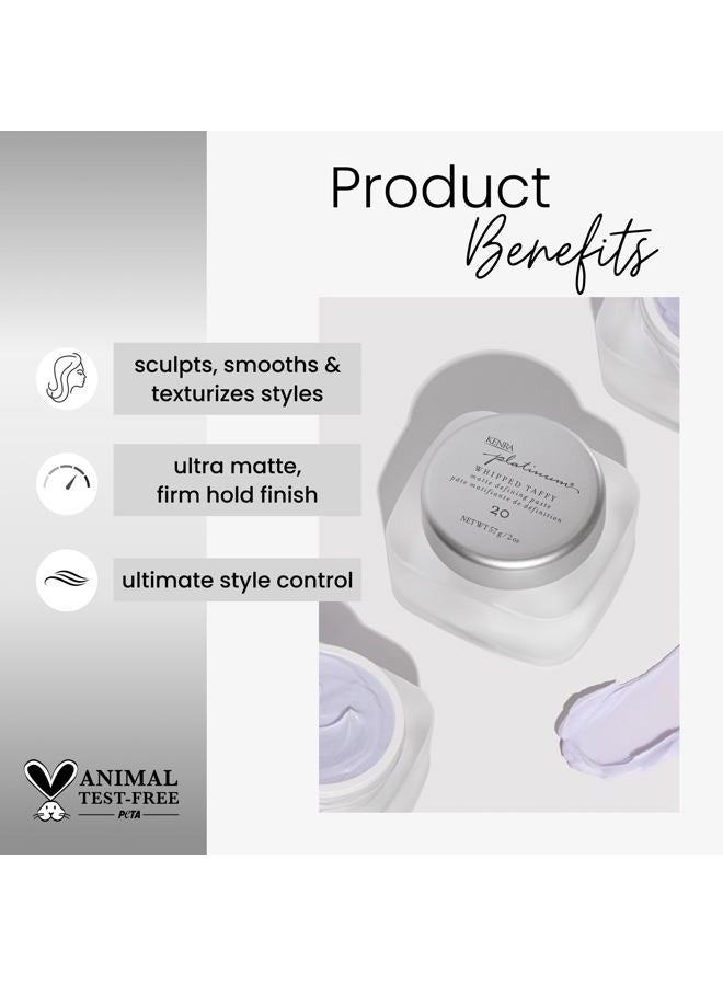 Kenra Professional Kenra Platinum Whipped Taffy 20 | Matte Defining Paste | Delivers An Ultra-Matte, Firm Hold Finish | Sculpts, Smooths & Texturizes Styles | All Hair Types | 2fl. Oz  - Image 2