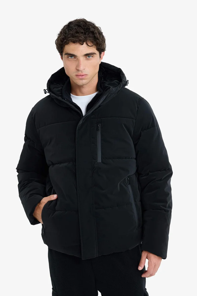Defacto  Water Repellent Regular Fit Lined Puffer Jacket for Men | Best Price UAE