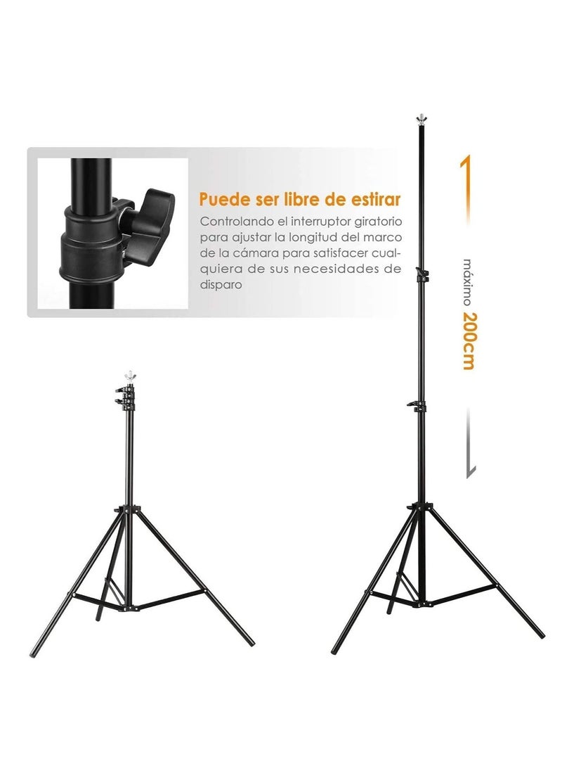 COOLBABY 2x2M Backdrop Support System Kit with Carry Bag for Photography Photo Video Studio,Photography Studio