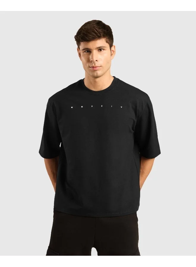 Musclemind Men's Oversized Drop Shoulder Graphic Printed T-Shirt with Long-Lasting Colour, Super Soft Anti-Pill Shape Retention Fabric Offers Quick Drying Tech, for All Day Comfort