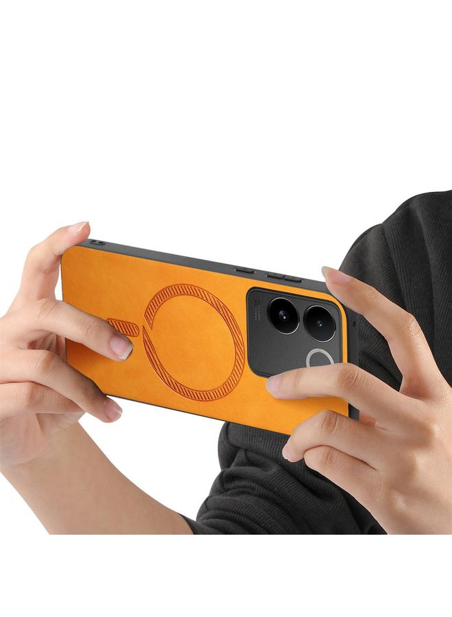 erorex Case For vivo Y200 / V29e Retro Magsafe Magnetic PU Back Cover Phone Case - Image 4