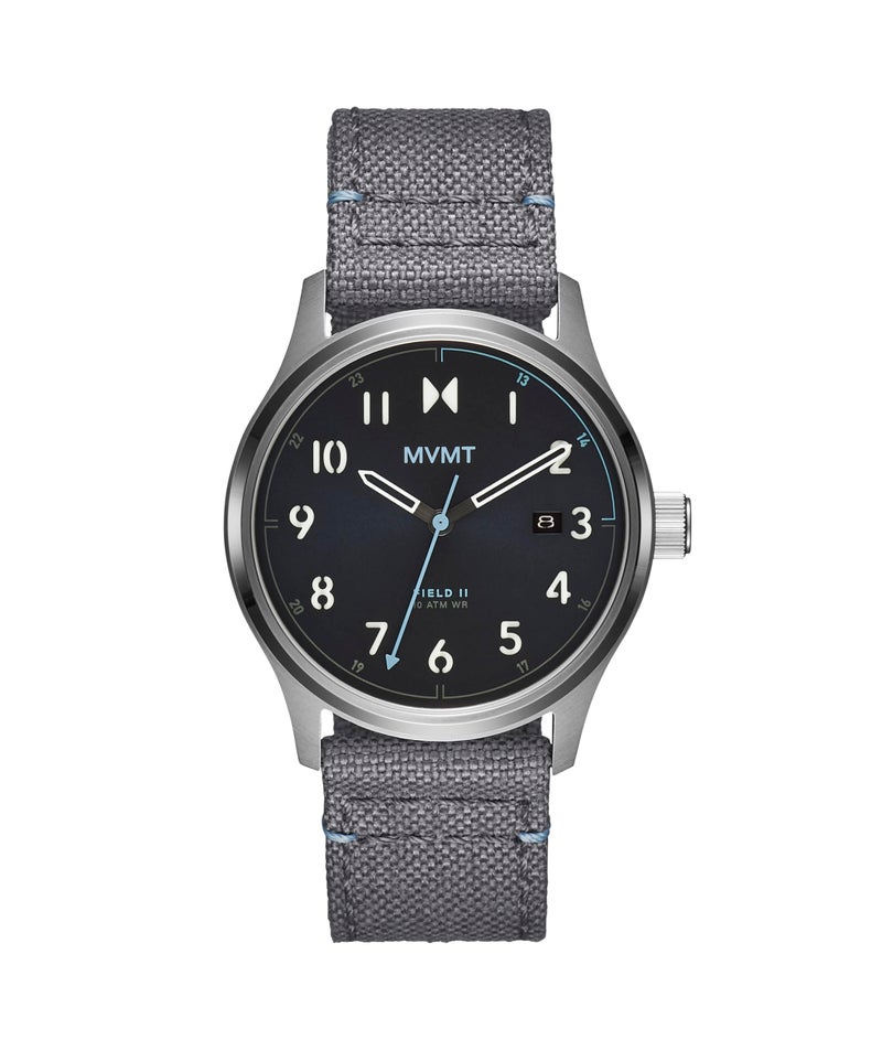 MVMT Field 3H Timepieces for Men - Stainless Steel - Water Resistant 10 ATM/100 Meters - Sporty to Casual - 41mm - Image 1