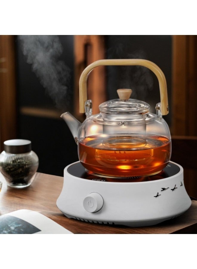GGEROU Electric Coffee Pot Warmer with 900ml Teapot,Electric Teapot Stove, 800W Electric Ceramic Stove Hot Plate - Image 1