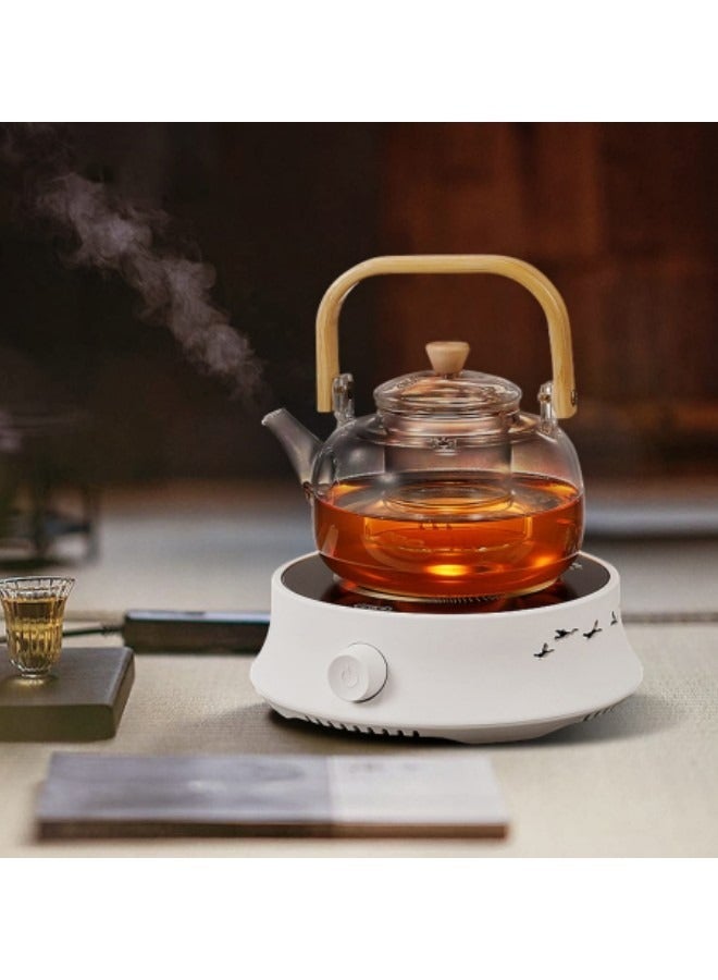 GGEROU Electric Coffee Pot Warmer with 900ml Teapot,Electric Teapot Stove, 800W Electric Ceramic Stove Hot Plate - Image 4