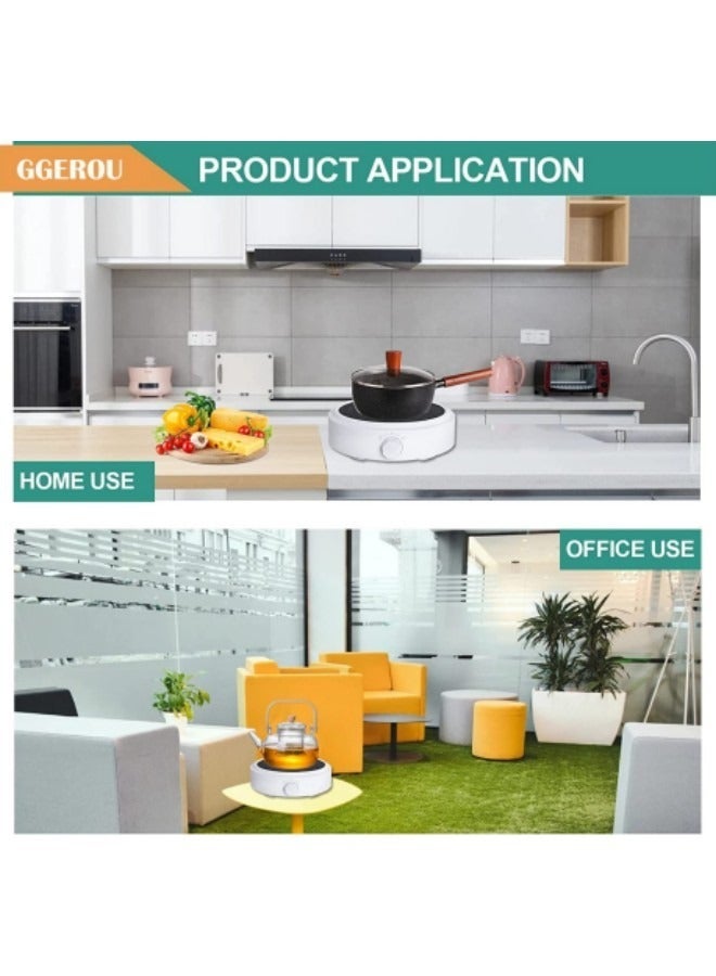 GGEROU Electric Coffee Pot Warmer with 900ml Teapot,Electric Teapot Stove, 800W Electric Ceramic Stove Hot Plate - Image 5