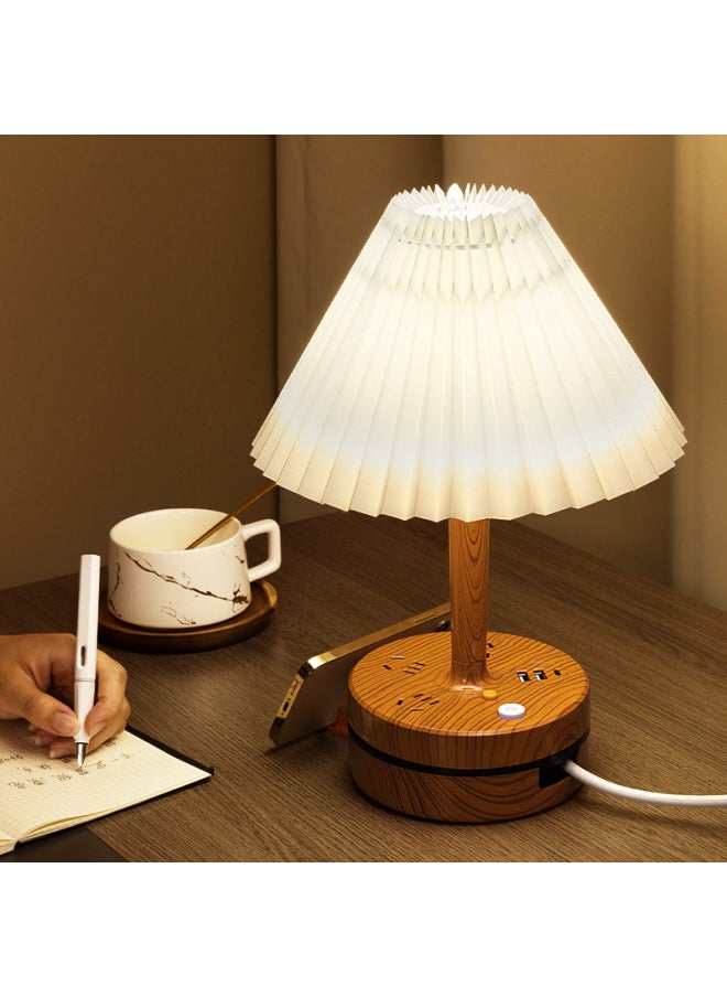 Generic - Fengniu Bedroom Eye Protection Desk Lamp With Cable Plug-in Household Office Dormitory Plug-in Board Long Line USB Multi-function Plug-in-Specifications:Pure Desk Lamp -Total Length: 0.8 M ] - Image 1