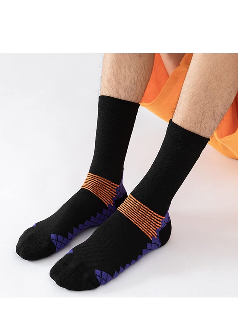 SYOSI Mens Athletic Socks Elite Basketball Socks Performance Thick Cushioned Sport Training Running Compression Crew Sock - Image 3